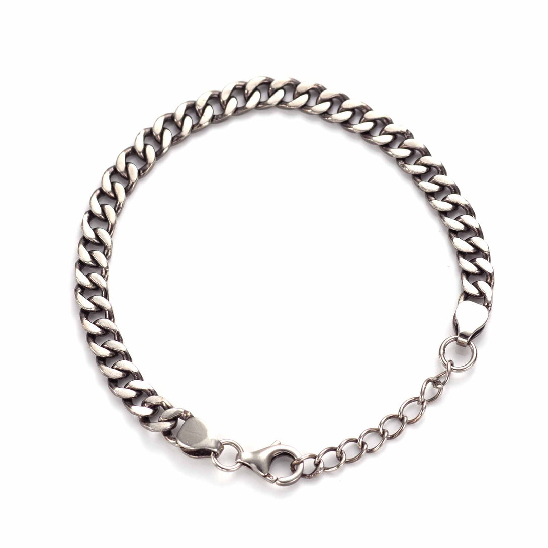 Lovcia Silver 925 Sterling Beveled Cuban Link Bracelet-Bracelets-Bracelet Surface Width: 10Mm ( 19Cm + 2.5Cm )-