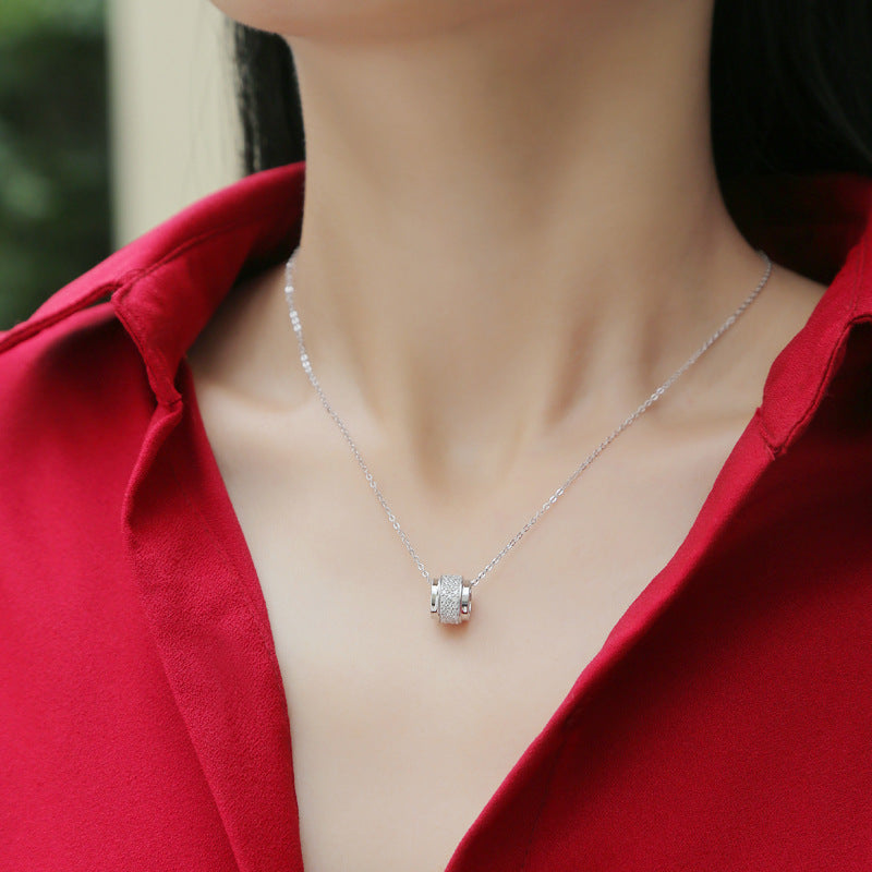 Lovcia Sterling Silver Lucky Bead CZ Necklace 0.69ct-Necklaces-Moissanite CZ ( Certificate Included )-