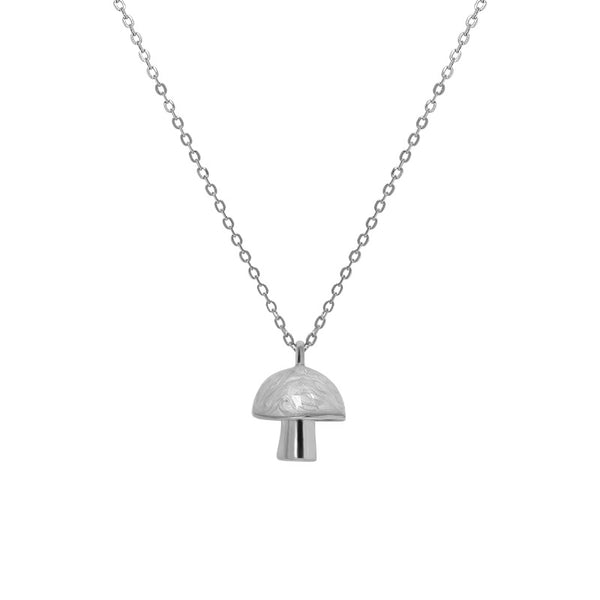 LOVCIA Gold Plated Mushroom Pendant Necklace 410mm Chain