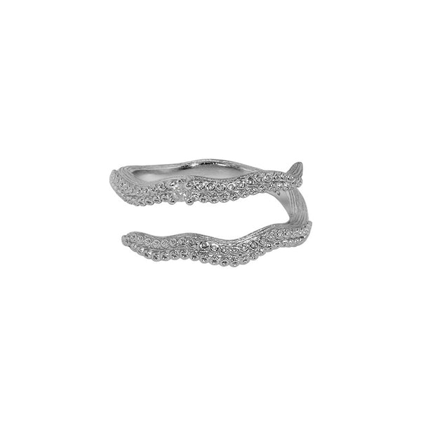 Lovcia 925 Sterling Silver Double Layer Ring Adjustable