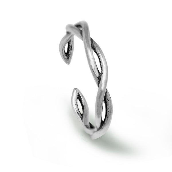 LOVCIA Double Twist Adjustable 925 Sterling Silver Ring