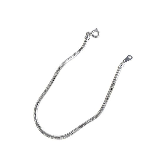 LOVCIA Women 2mm Sterling Silver Snake Chain Bracelet 18cm