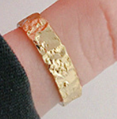 Lovcia 5mm Adjustable Ring 925 Sterling Silver Gold Tone