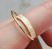 Lovcia Gold 925 Sterling Silver Layer Ring Adjustable