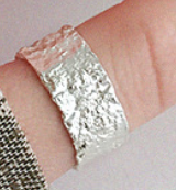 Lovcia Gold 925 Sterling Silver Adjustable Wide Ring 9.4mm-Rings-Silver-
