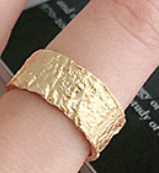 Lovcia Gold 925 Sterling Silver Adjustable Wide Ring 9.4mm