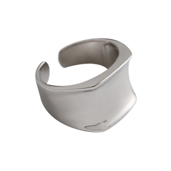 LOVCIA Geometric Square 925 Sterling Silver Adjustable Ring