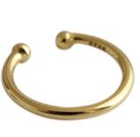 Lovcia Nonpierced Gold Hollow Twisted Chain Earring 925
