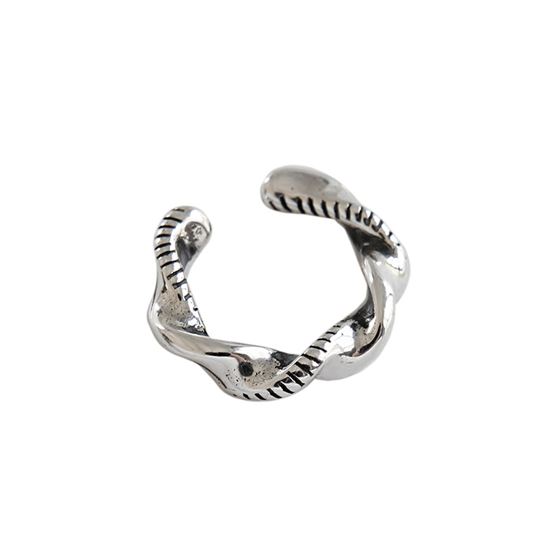LOVCIA Vintage Twisted Earring 925 Silver Non-Pierced 10mm