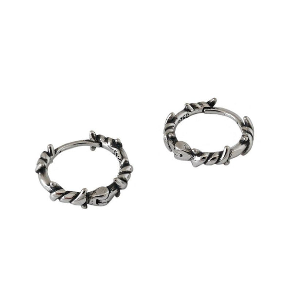LOVCIA Sterling Silver 925 Twisted Hoop Earrings 10mm