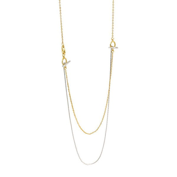 LOVCIA Double Layer OT Shape 925 Sterling Silver Necklace