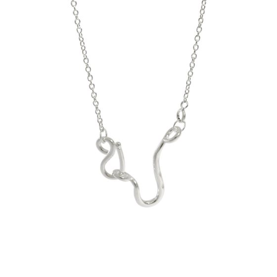 LOVCIA 925 Sterling Silver Chain Link Necklace 38mm Pendant