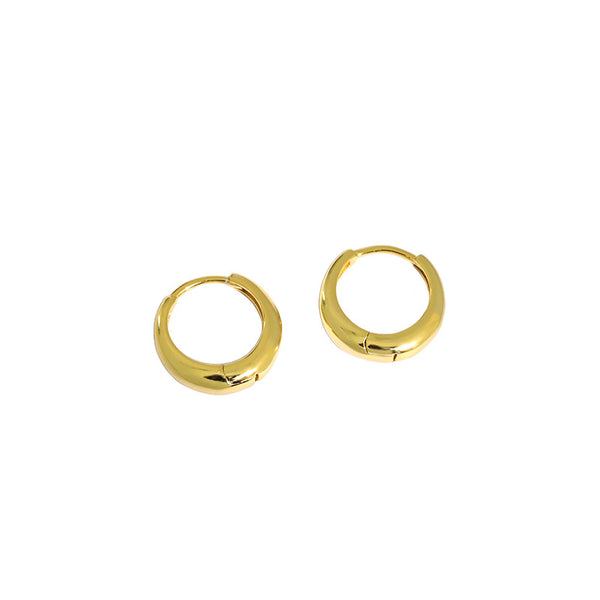 Lovcia Gold Plated 925 Sterling Silver Huggie Hoops 10mm