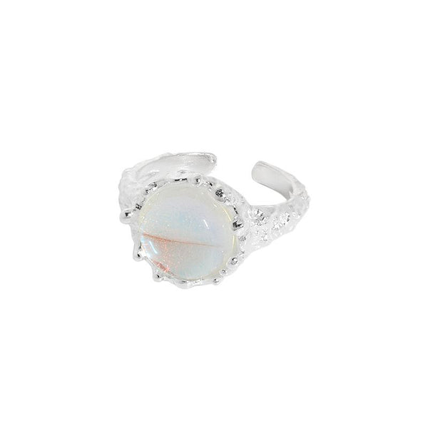 Lovcia Moonstone Ring 925 Sterling Silver Adjustable