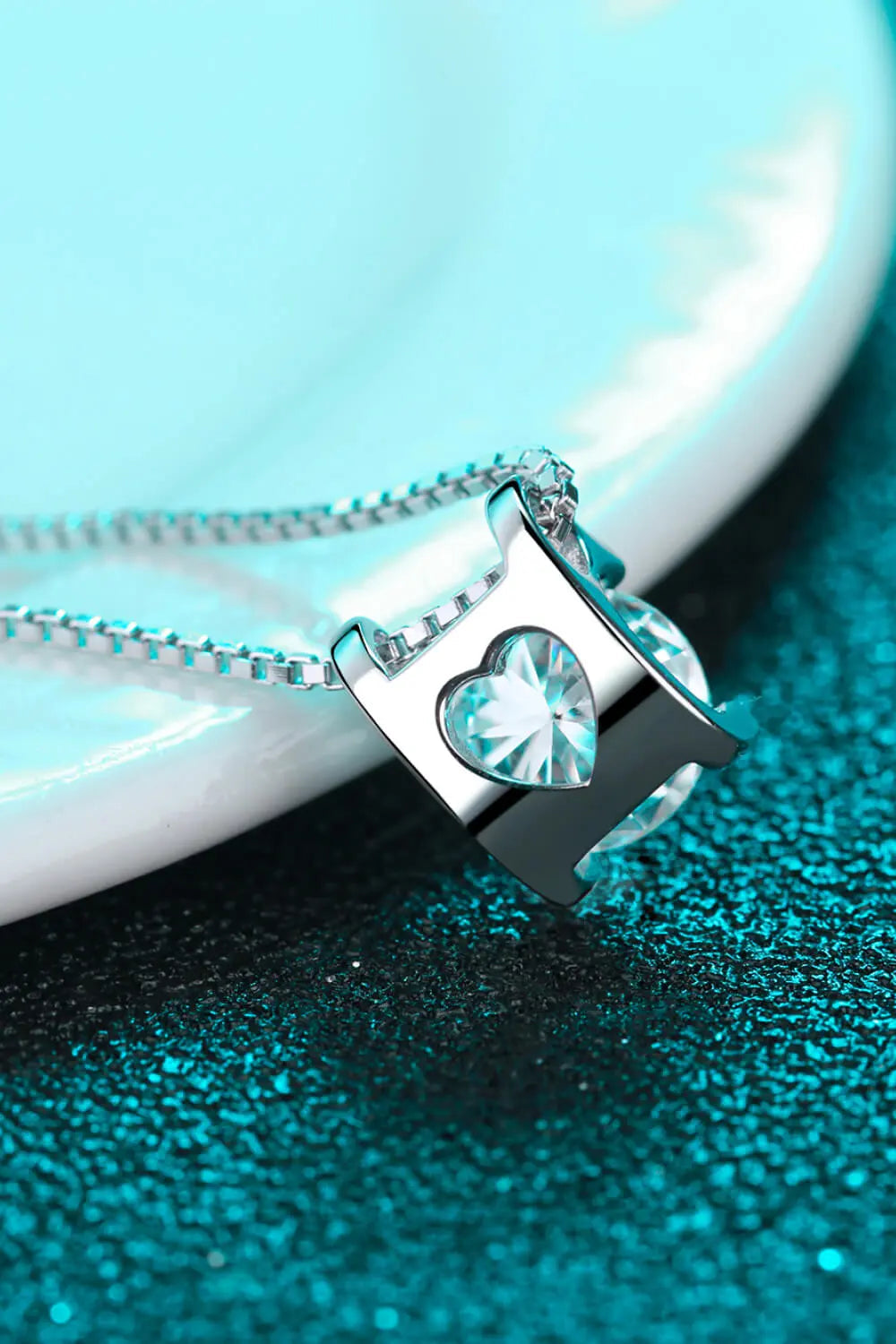 Lovcia 1 Carat Moissanite 925 Sterling Silver Chain Necklace-Necklaces-Silver-One Size-Silver