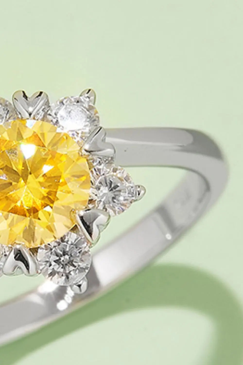 Lovcia 1 Carat Moissanite 925 Sterling Silver Cluster Ring-Rings-Deep Rose-4.5-Deep Rose