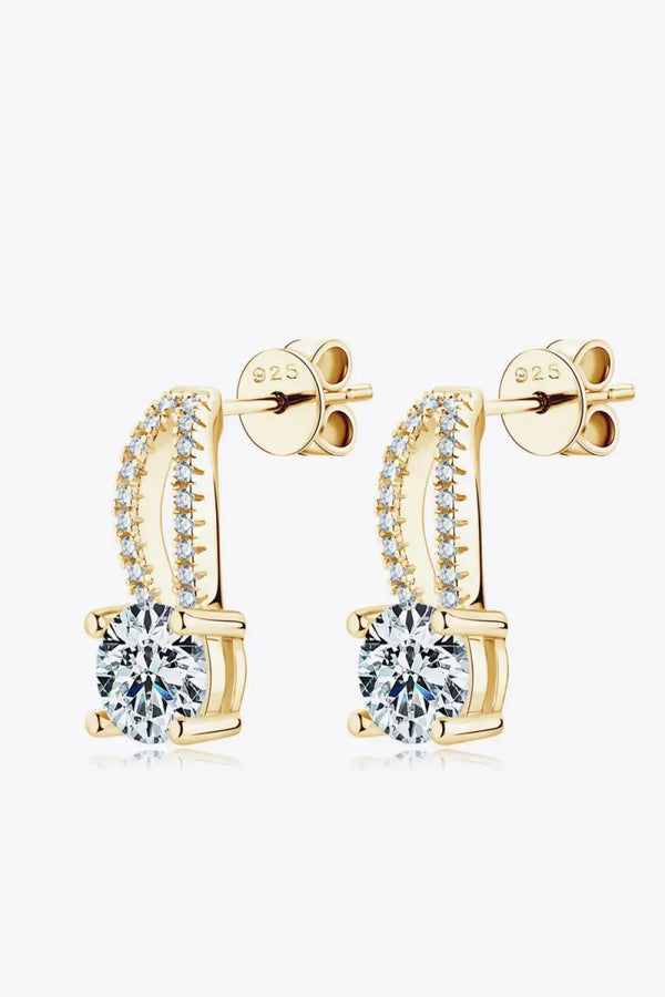 LOVCIA 1 Carat Moissanite 925 Sterling Silver Earrings