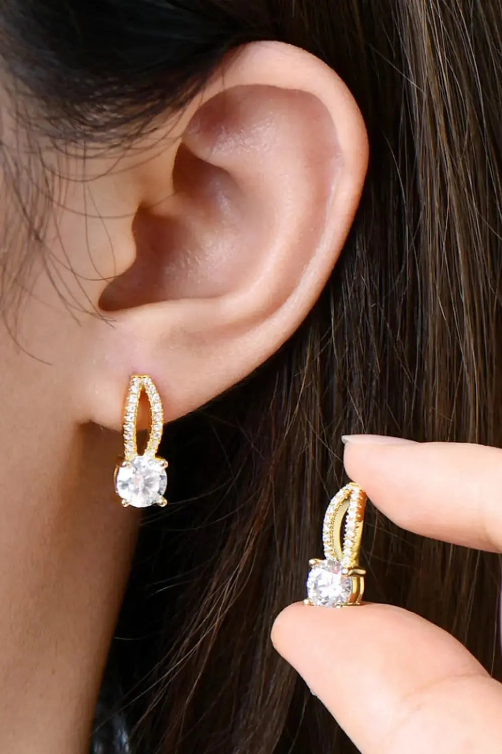 Lovcia 1 Carat Moissanite 925 Sterling Silver Earrings-Earrings-Silver-One Size-Silver