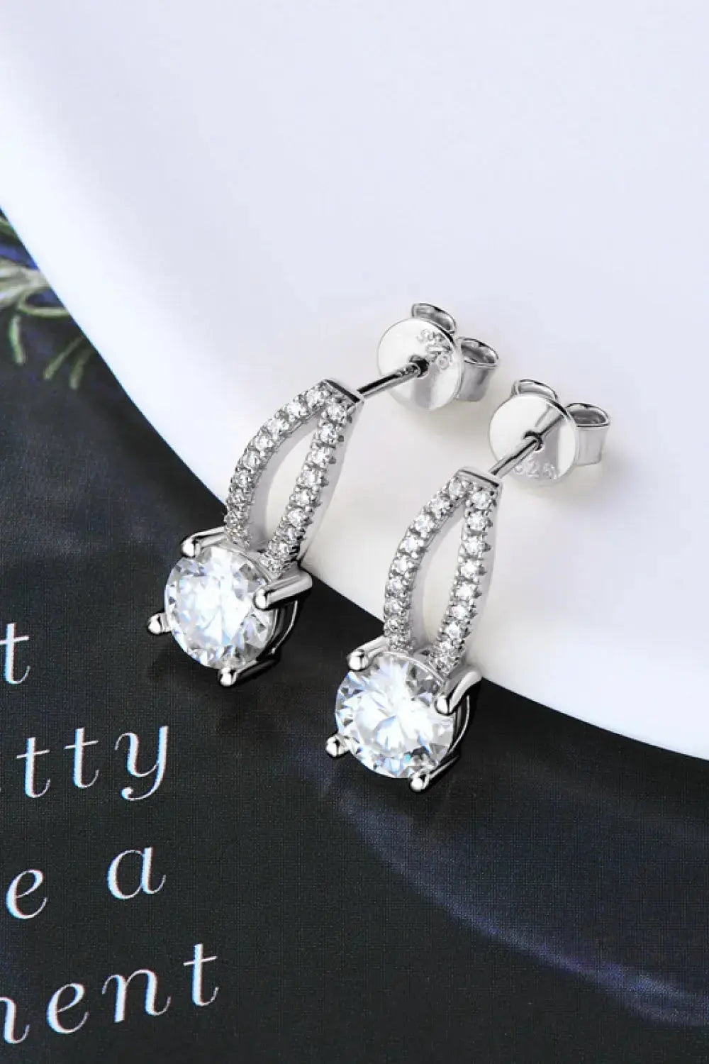 Lovcia 1 Carat Moissanite 925 Sterling Silver Earrings-Earrings-Silver-One Size-Silver