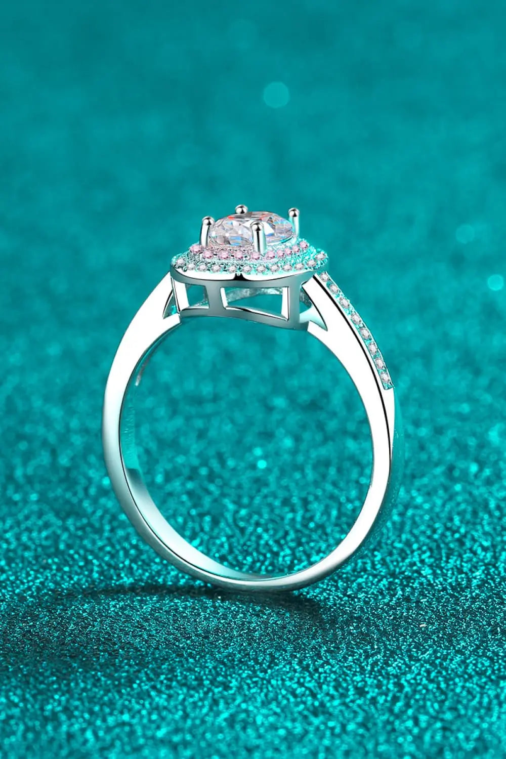 Lovcia 1 Carat Moissanite 925 Sterling Silver Halo Ring-Rings-Silver-4-Silver