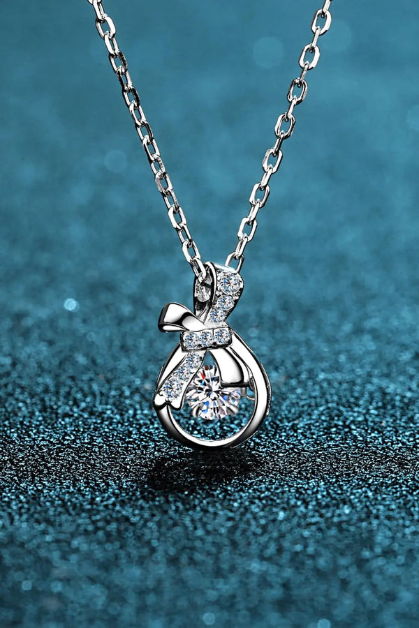 Lovcia 1 Carat Moissanite 925 Sterling Silver Necklace-Necklaces-Silver-One Size-Silver