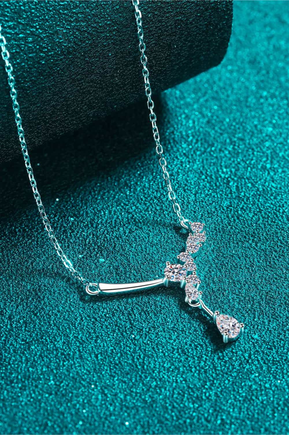 Lovcia 1 Carat Moissanite 925 Sterling Silver Necklace-Necklaces-Silver-One Size-Silver
