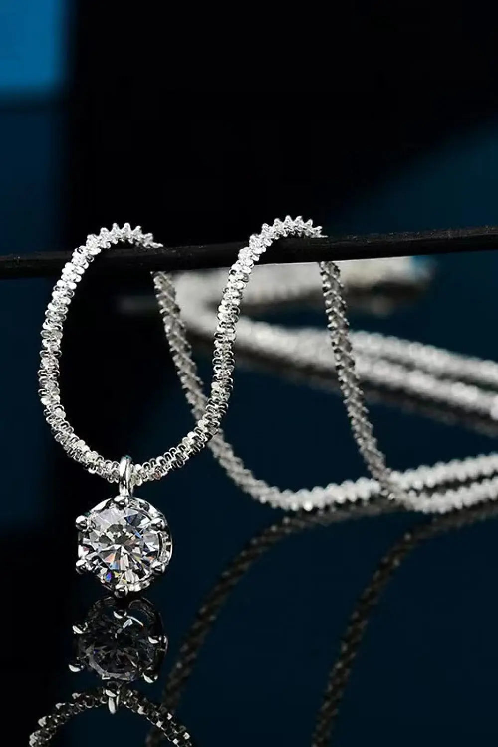 Lovcia 1 Carat Moissanite 925 Sterling Silver Necklace-Necklaces-Silver-One Size-Silver