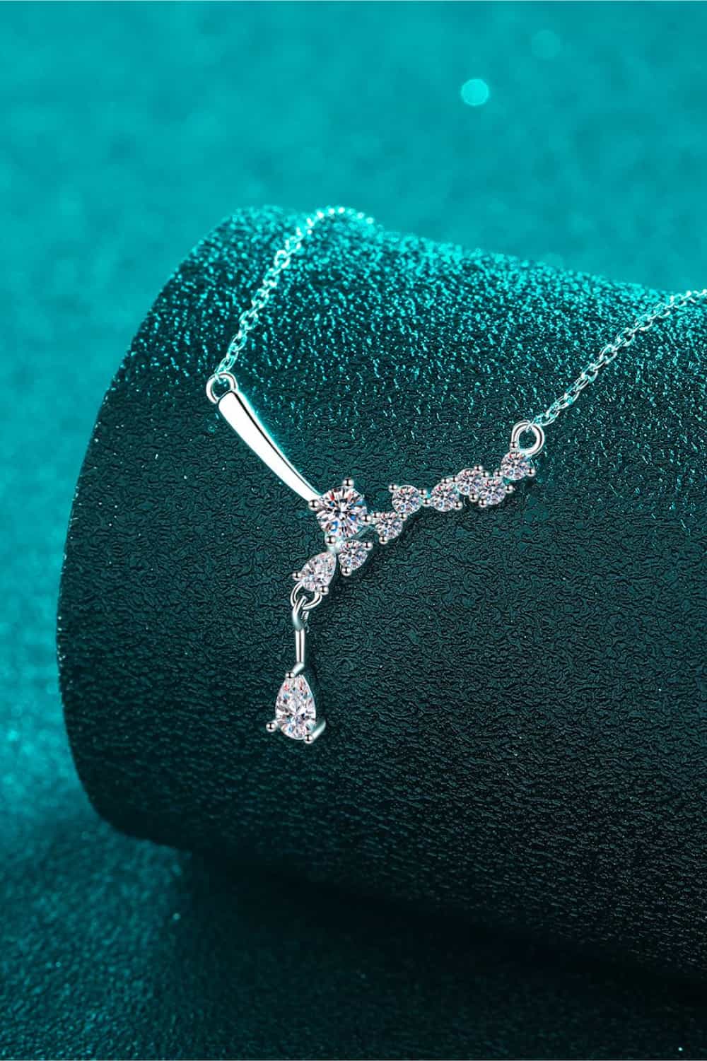 Lovcia 1 Carat Moissanite 925 Sterling Silver Necklace-Necklaces-Silver-One Size-Silver