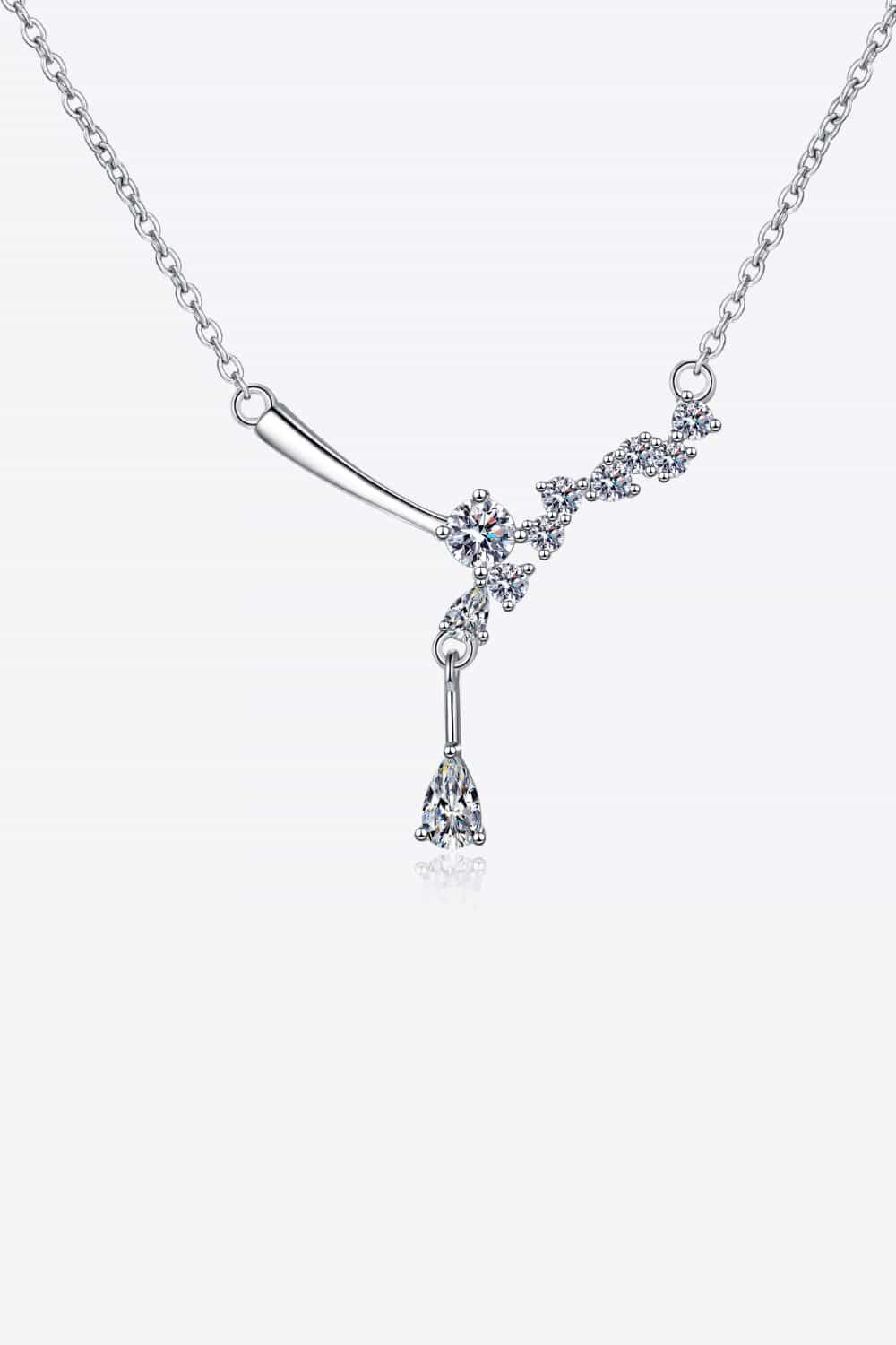 Lovcia 1 Carat Moissanite 925 Sterling Silver Necklace-Necklaces-Silver-One Size-Silver