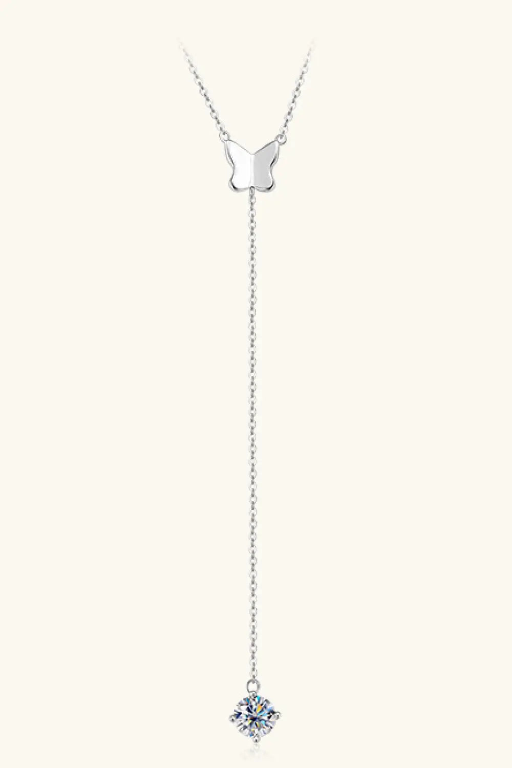 Lovcia 1 Carat Moissanite 925 Sterling Silver Necklace-Necklaces-Silver-One Size-Silver