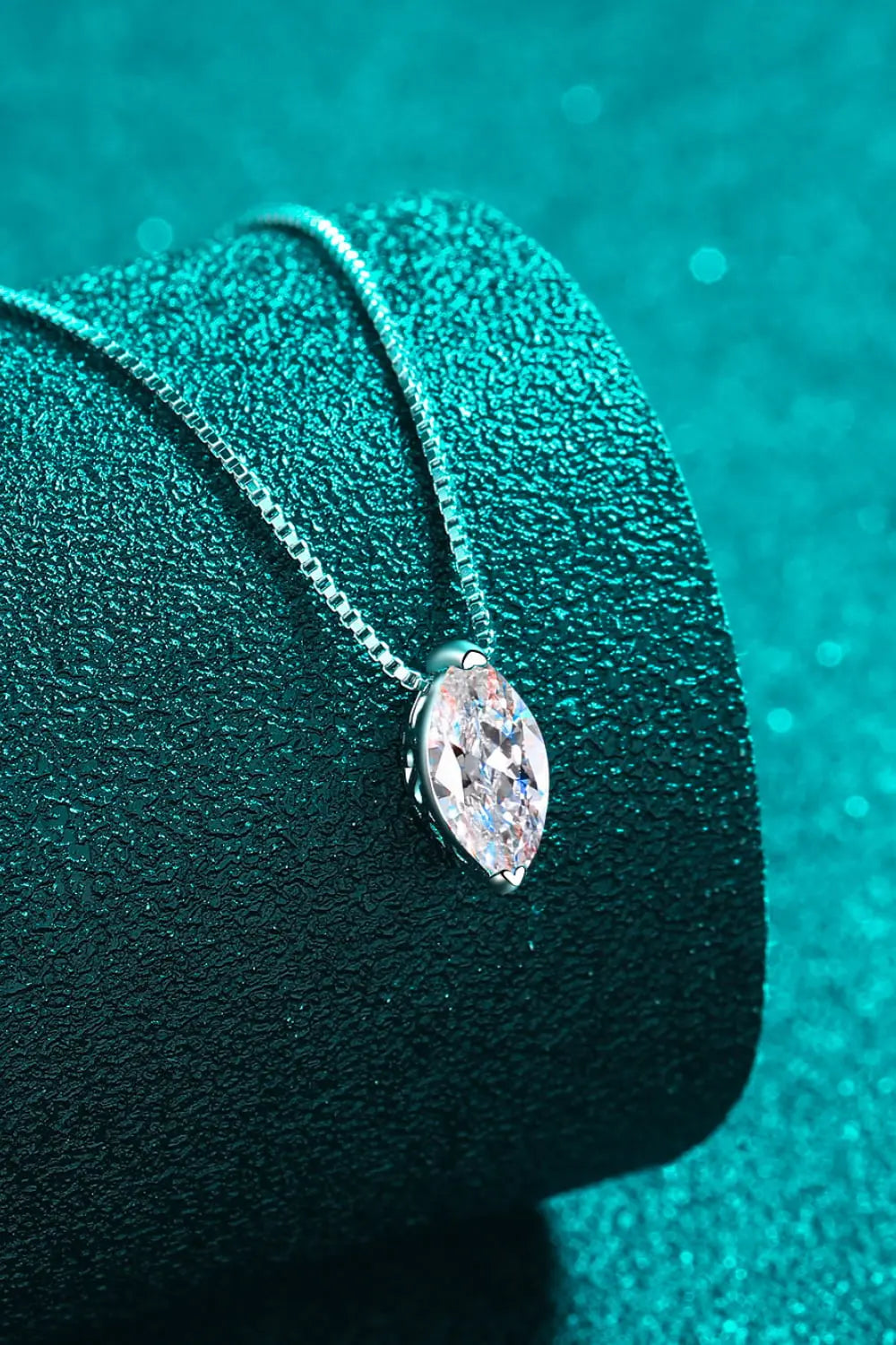 Lovcia 1 Carat Moissanite 925 Sterling Silver Necklace-Necklaces-Silver-One Size-Silver