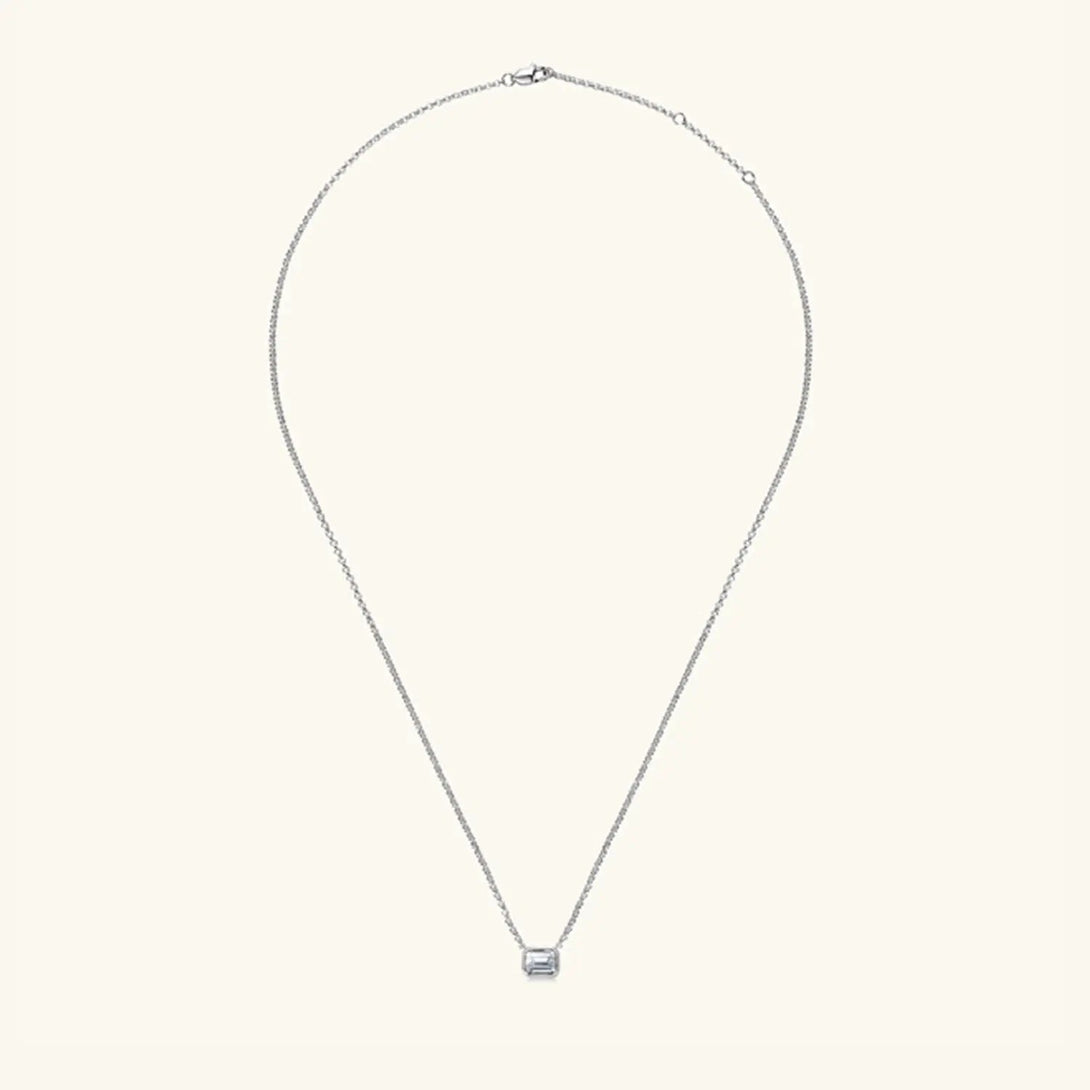 Lovcia 1 Carat Moissanite 925 Sterling Silver Pendant Necklace-Necklaces-Gold-One Size-Gold