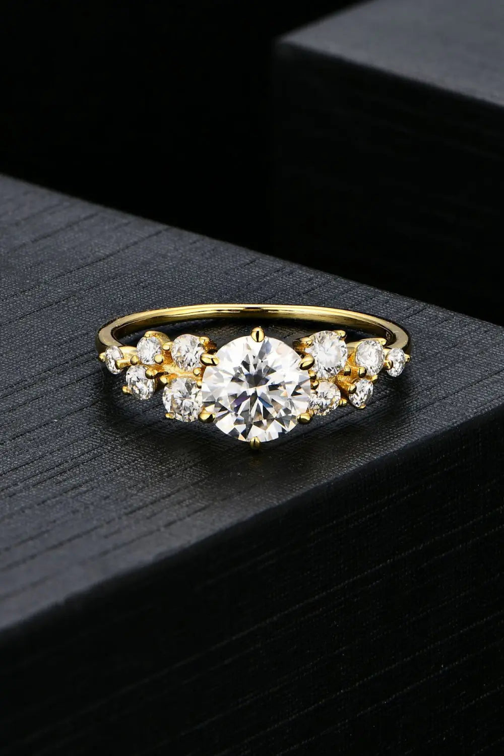 Lovcia 1 Carat Moissanite 925 Sterling Silver Ring-Rings-Gold-4.5-Gold