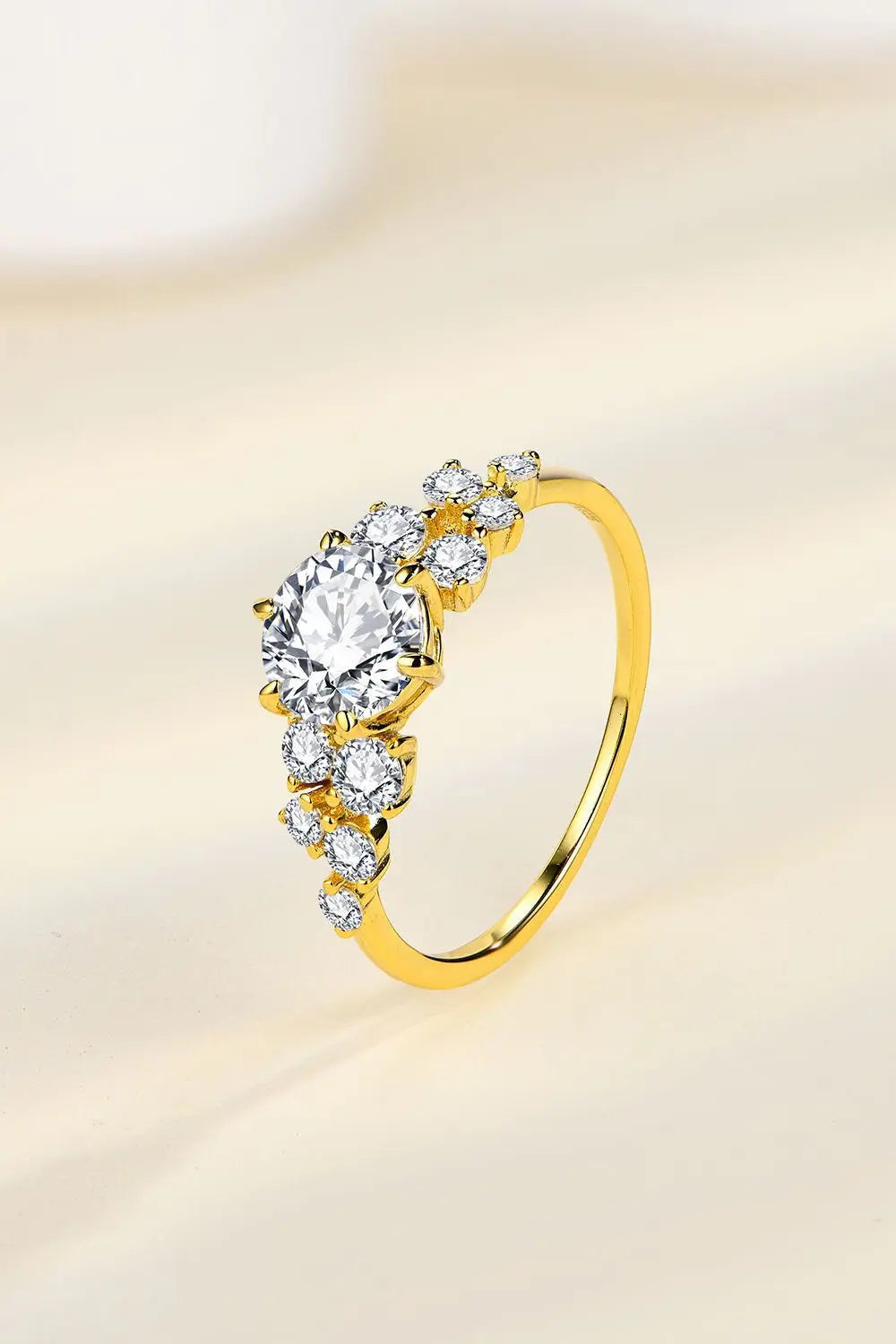 Lovcia 1 Carat Moissanite 925 Sterling Silver Ring-Rings-Gold-4.5-Gold