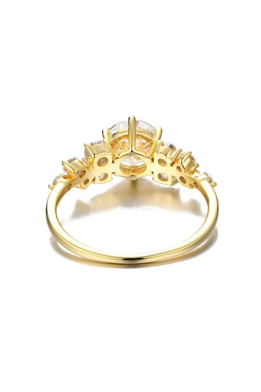 Lovcia 1 Carat Moissanite 925 Sterling Silver Ring-Rings-Gold-4.5-Gold