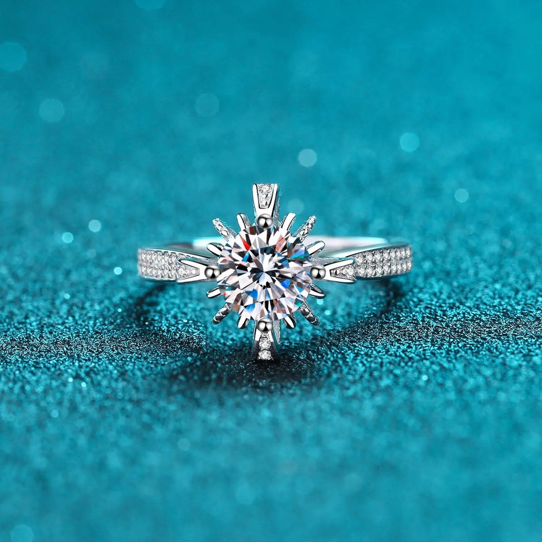 Lovcia 1 Carat Moissanite 925 Sterling Silver Ring-Rings-Silver-4-Silver
