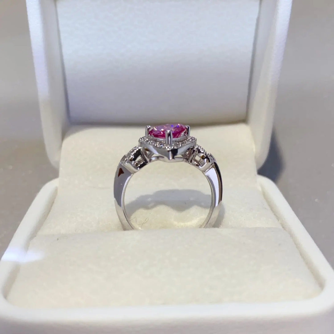 Lovcia 1 Carat Moissanite 925 Sterling Silver Ring-Rings-Silver-4.5-Silver