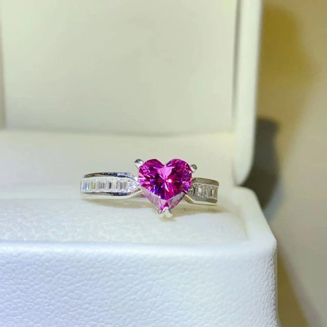 Lovcia 1 Carat Moissanite 925 Sterling Silver Ring-Rings-Silver-4.5-Silver