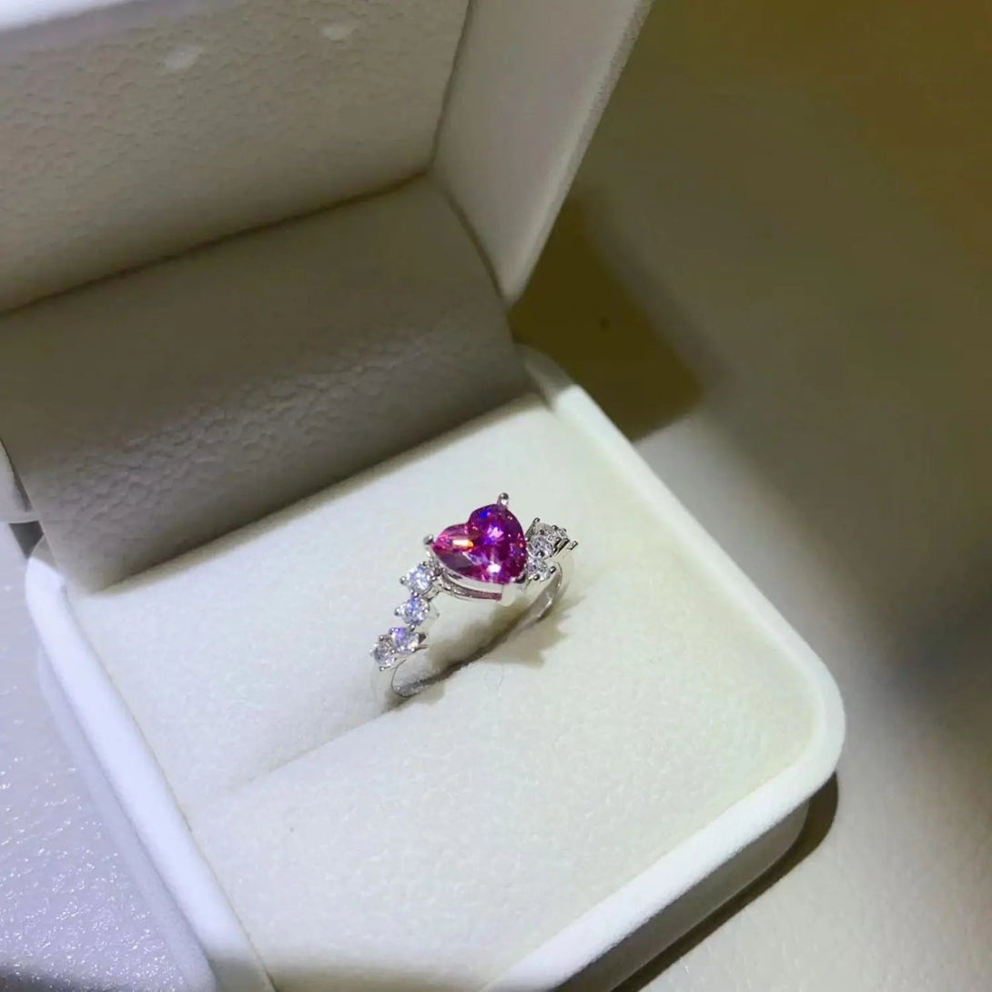 Lovcia 1 Carat Moissanite 925 Sterling Silver Ring-Rings-Silver-4.5-Silver