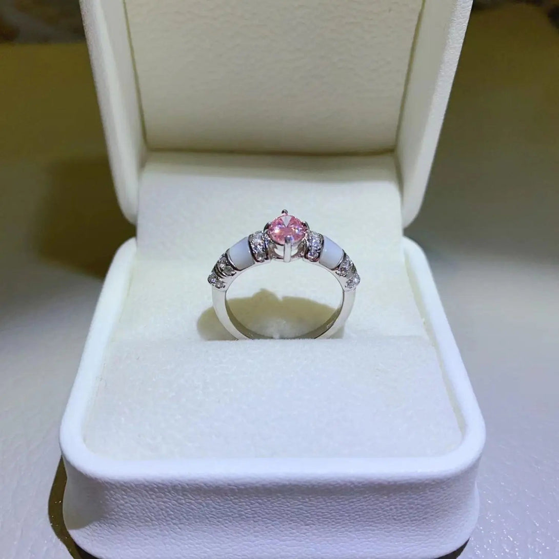Lovcia 1 Carat Moissanite 925 Sterling Silver Ring-Rings-Silver-4.5-Silver