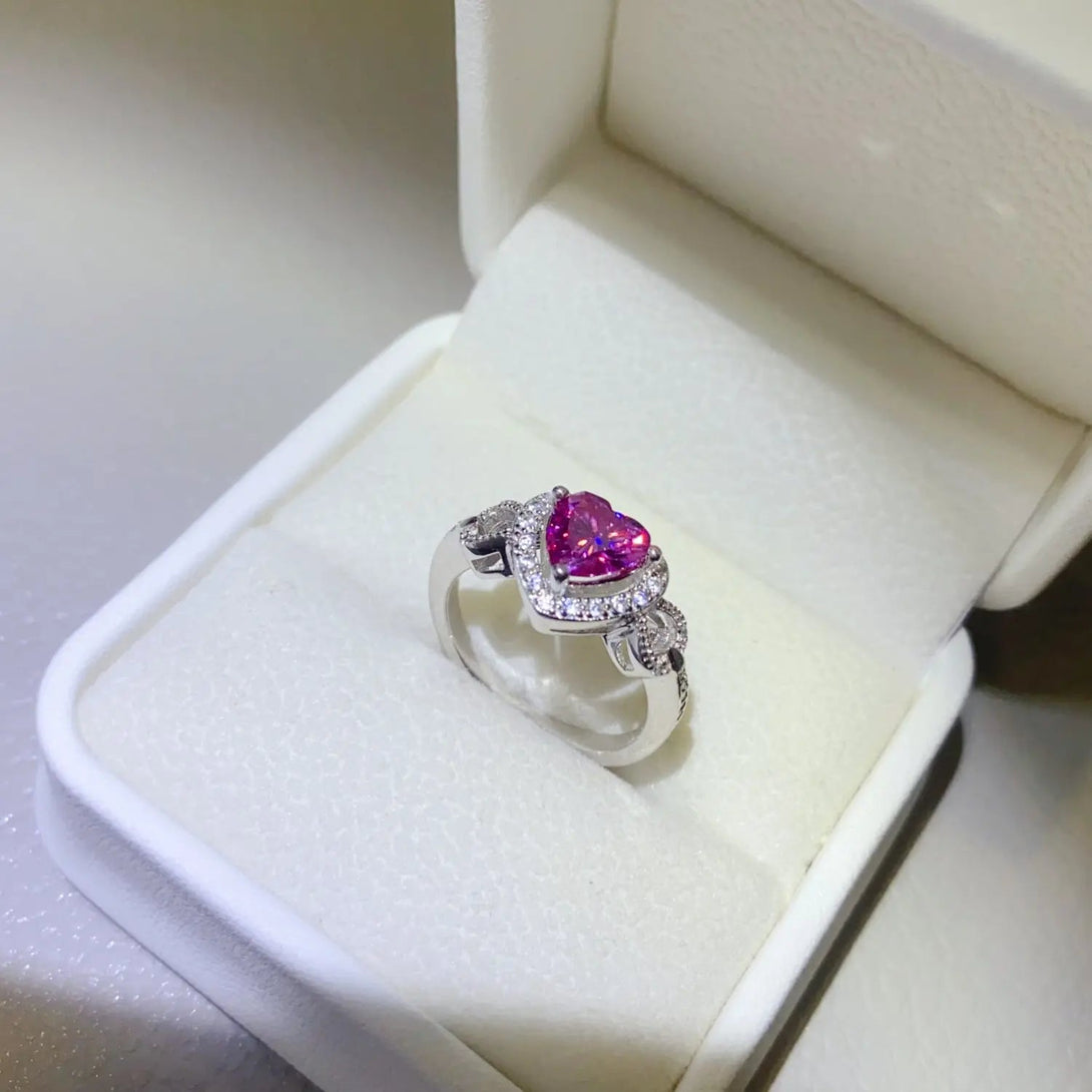 Lovcia 1 Carat Moissanite 925 Sterling Silver Ring-Rings-Silver-4.5-Silver