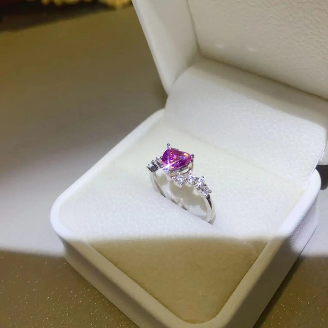 Lovcia 1 Carat Moissanite 925 Sterling Silver Ring-Rings-Silver-4.5-Silver