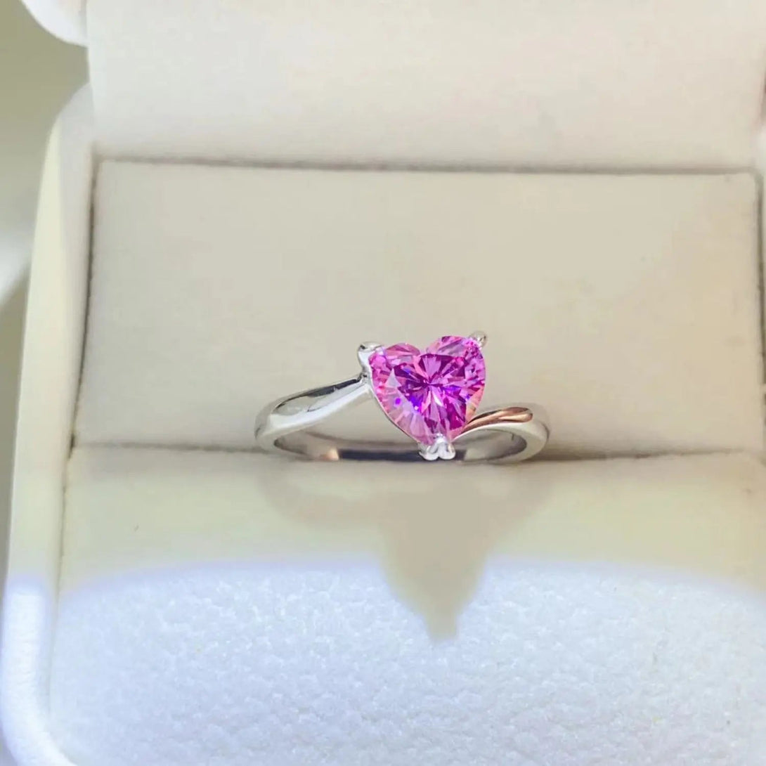 Lovcia 1 Carat Moissanite 925 Sterling Silver Ring-Rings-Silver-4.5-Silver
