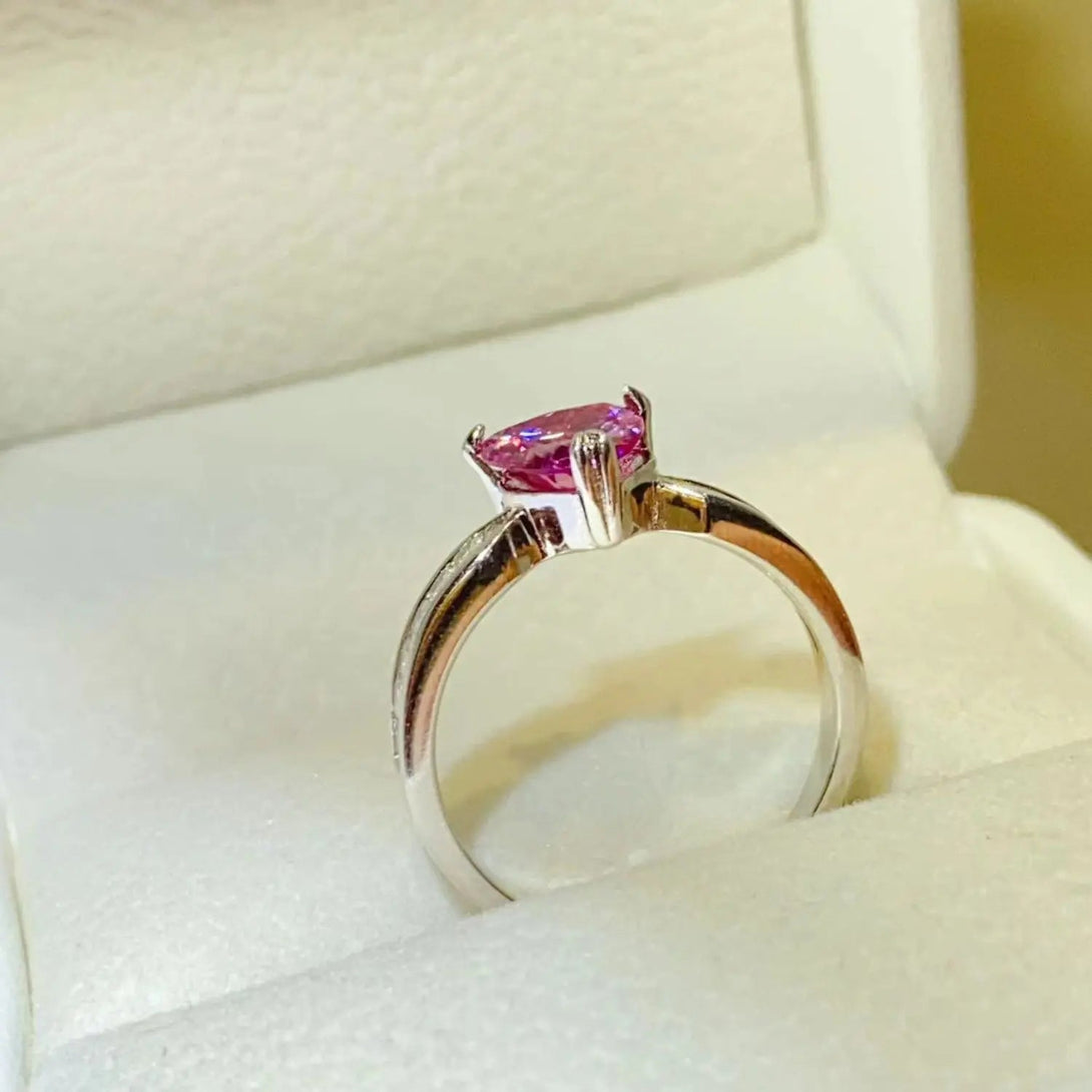 Lovcia 1 Carat Moissanite 925 Sterling Silver Ring-Rings-Silver-4.5-Silver