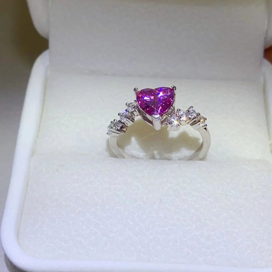 Lovcia 1 Carat Moissanite 925 Sterling Silver Ring-Rings-Silver-4.5-Silver