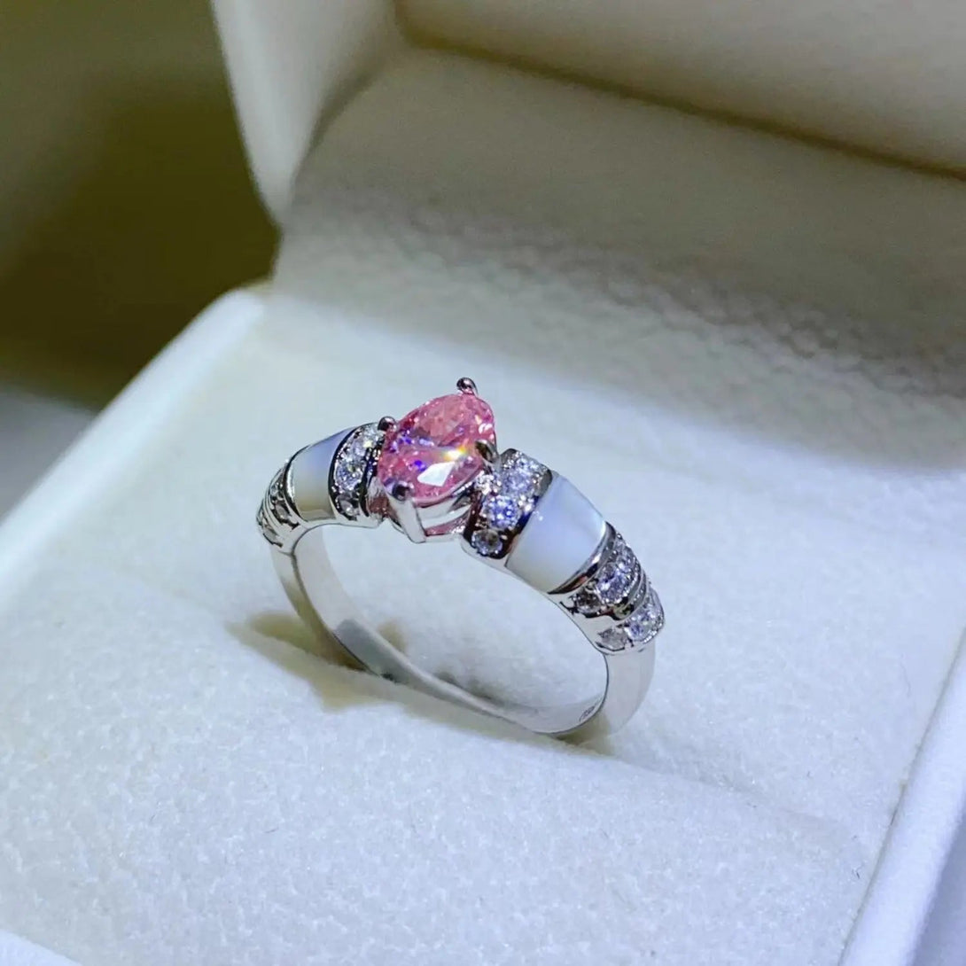 Lovcia 1 Carat Moissanite 925 Sterling Silver Ring-Rings-Silver-4.5-Silver