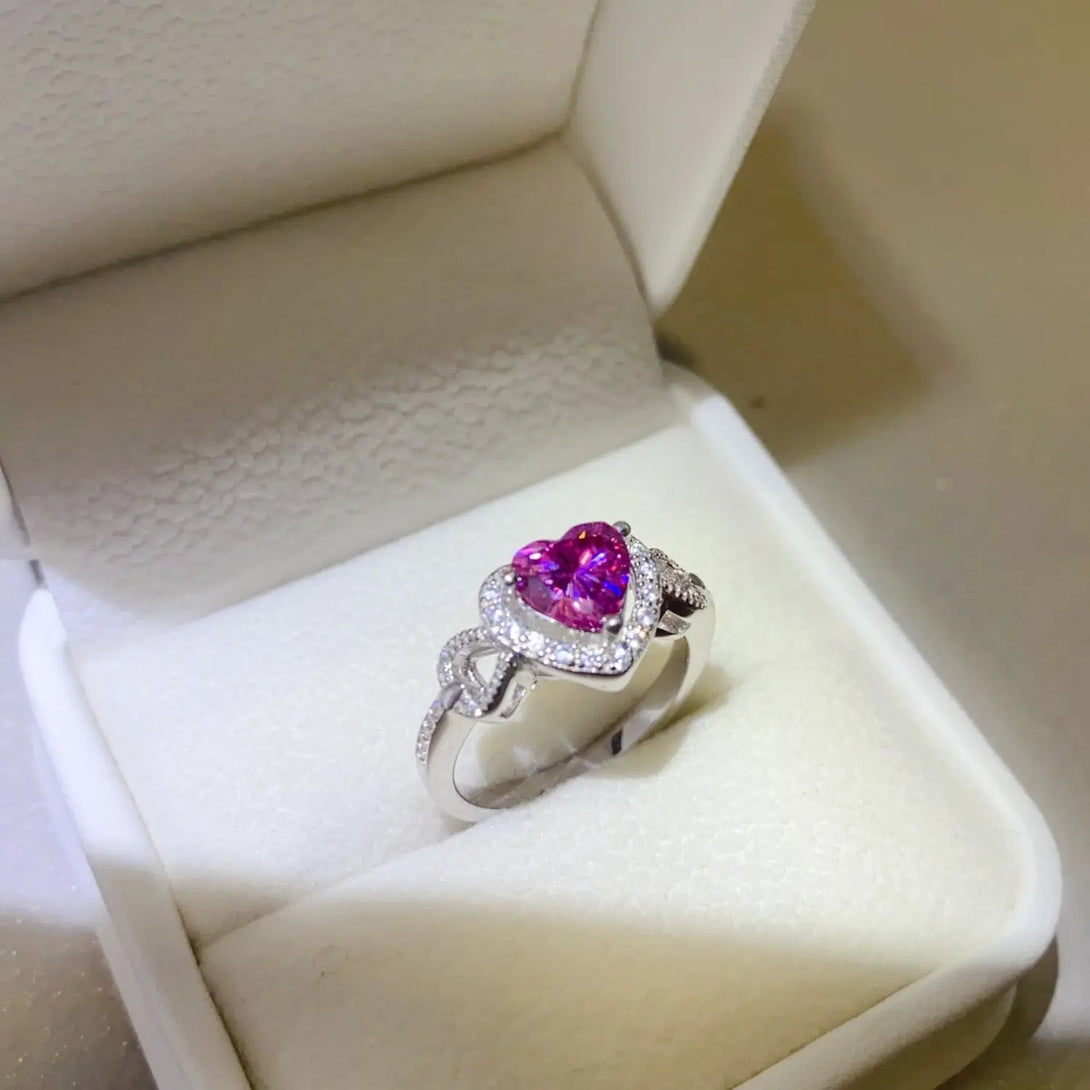 Lovcia 1 Carat Moissanite 925 Sterling Silver Ring-Rings-Silver-4.5-Silver