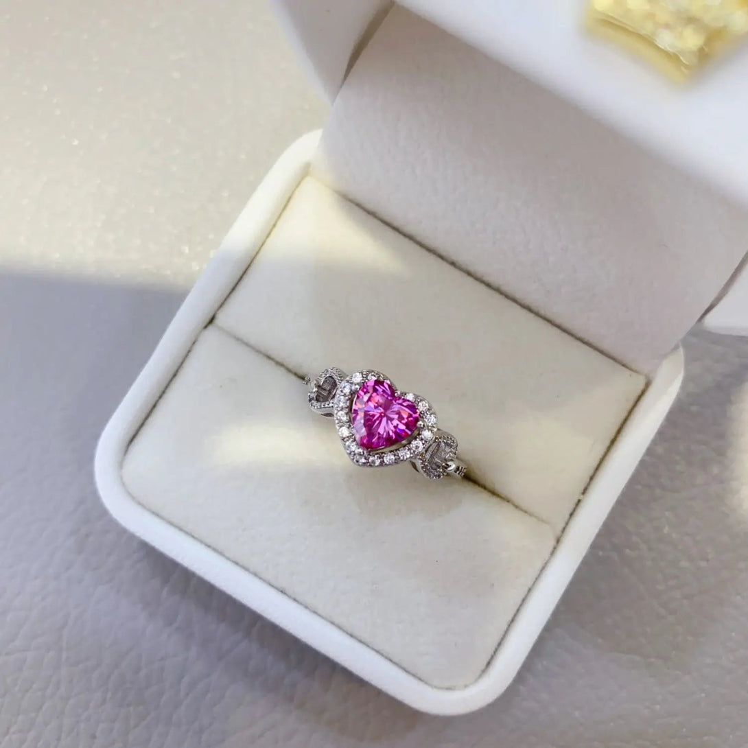 Lovcia 1 Carat Moissanite 925 Sterling Silver Ring-Rings-Silver-4.5-Silver