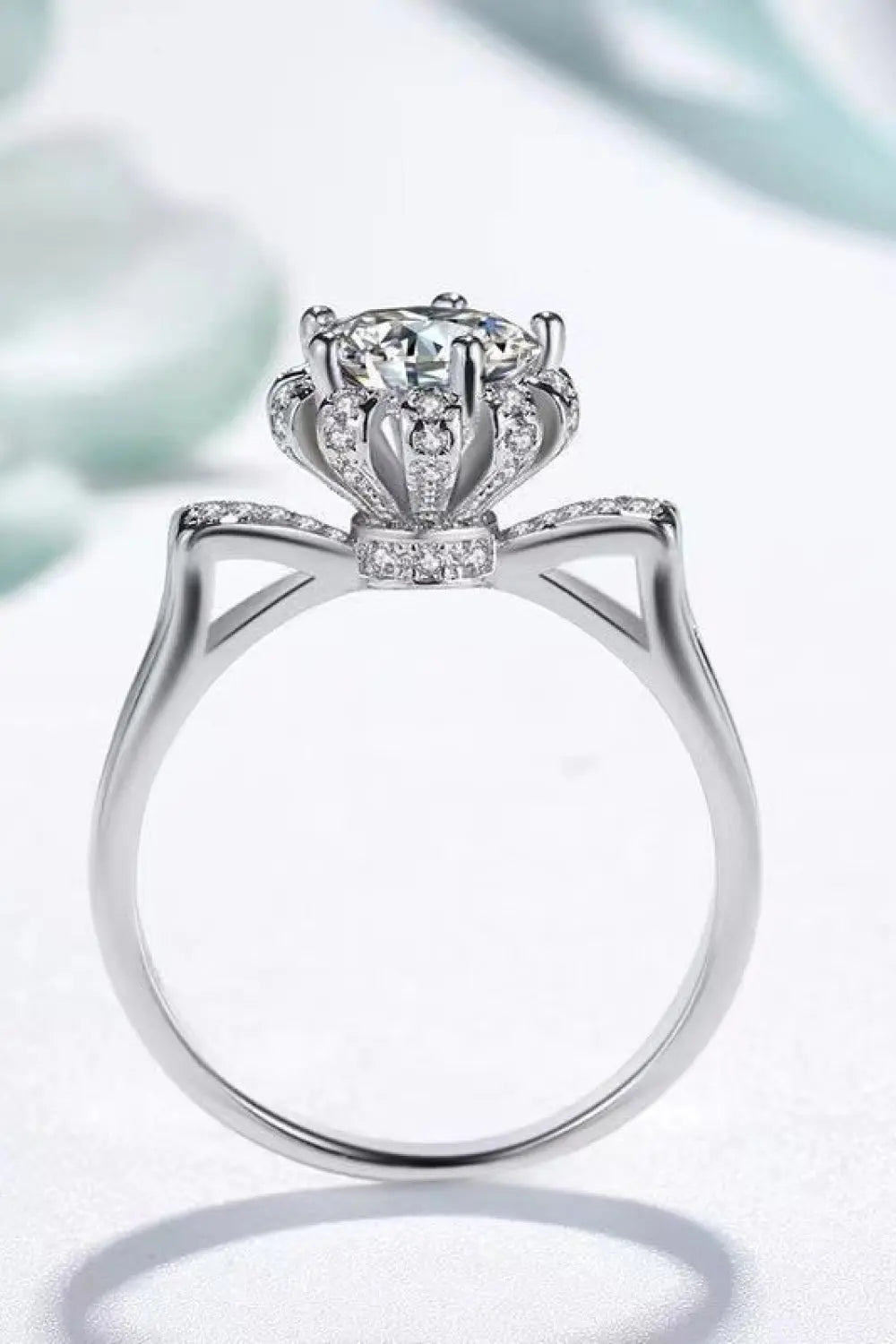 Lovcia 1 Carat Moissanite 925 Sterling Silver Ring-Rings-Silver-4.5-Silver