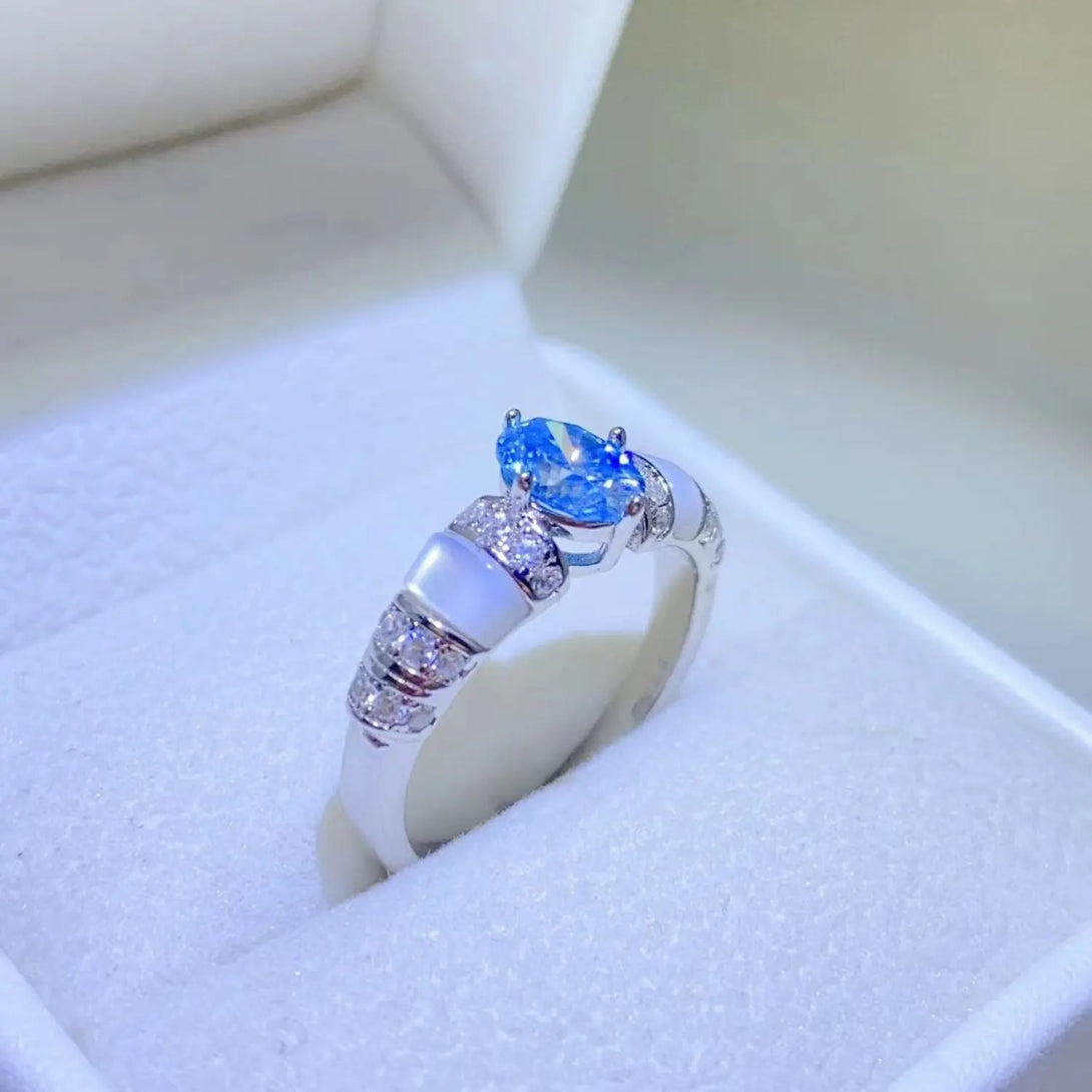 Lovcia 1 Carat Moissanite 925 Sterling Silver Ring-Rings-Silver-4.5-Silver